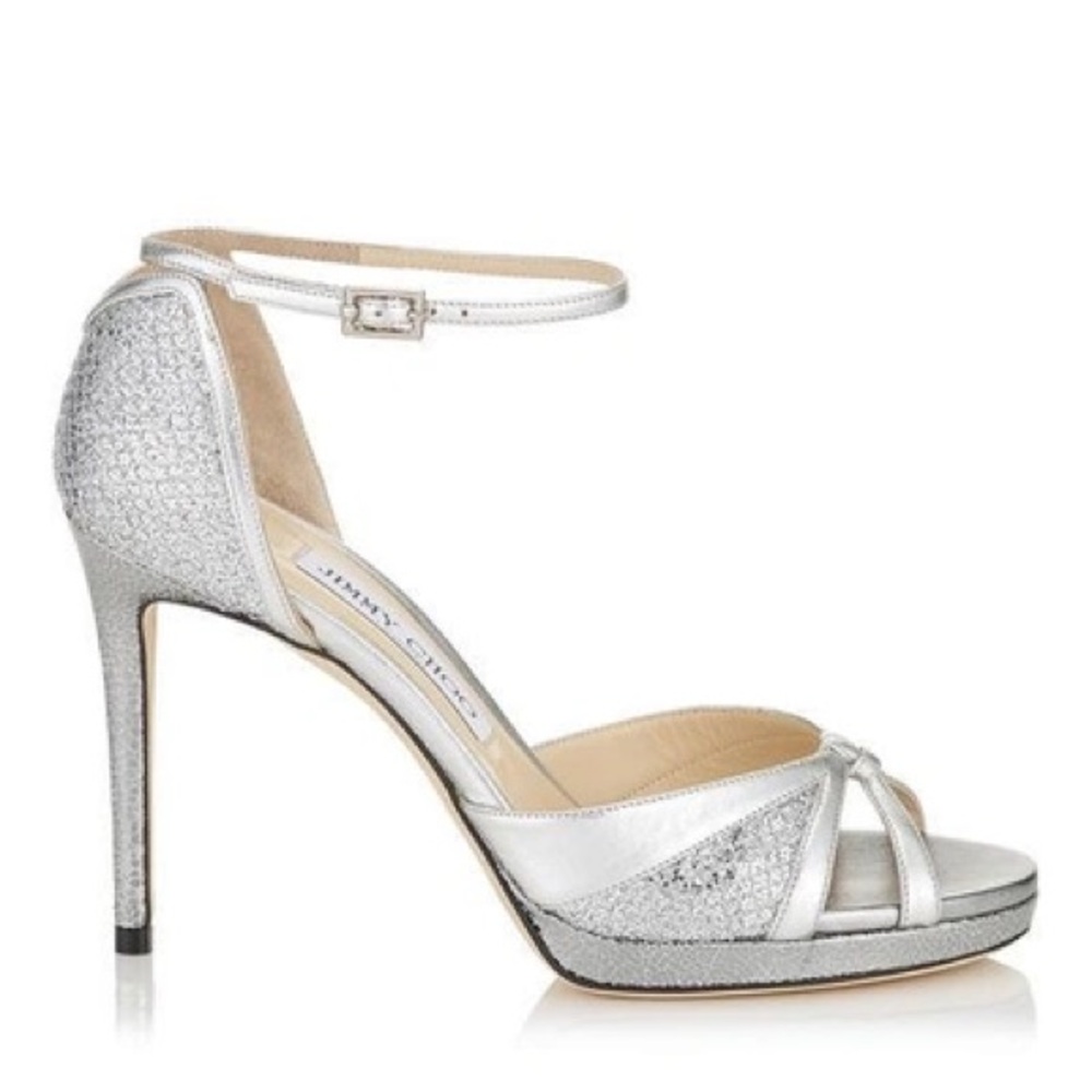Jimmy Choo Talia 100 - silver heels size 40.5  brand new in box